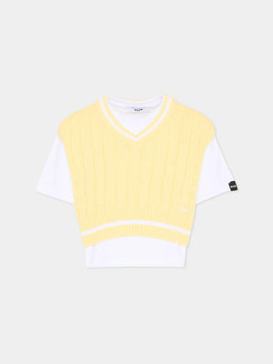 Gilet con t-shirt S6MSJGTH034 /001/79 MSGM KIDS 
