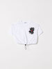 T-shirt cropped con stampa