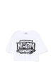 T-shirt cropped con logo stampato