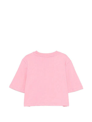 T-shirt cropped con logo stampato S6MSJGTH128 /MS070 MSGM KIDS 