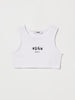 Top cropped con logo stampato