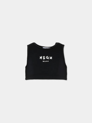 Top cropped con logo stampato S6MSJGTO011 /110/88 MSGM KIDS 