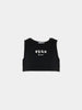 Top cropped con logo stampato