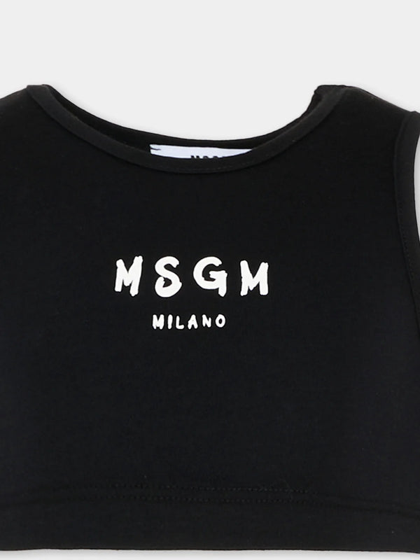 Top cropped con logo stampato S6MSJGTO011 /110/88 MSGM KIDS 