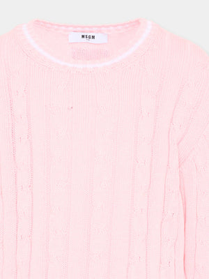 Maglione a trecce S6MSJUJP286 /MS076 MSGM KIDS 