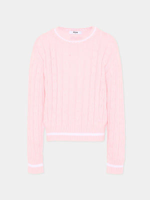 Maglione a trecce S6MSJUJP286 /MS076 MSGM KIDS 