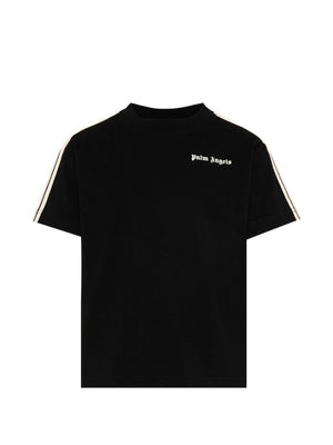 T-shirt con logo stampato sul petto e bande in gros-grain avorio sulle maniche PBAA011S26JER001 /110 PALM ANGELS 