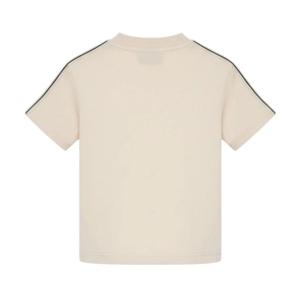 T-shirt con logo stampato sul petto e bande in gros-grain avorio sulle maniche PBAA011S26JER001 /92 PALM ANGELS 