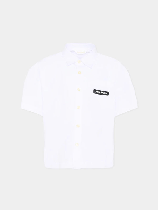 Camicia a maniche corte con logo PBGG003S26FAB001 /2 PALM ANGELS 