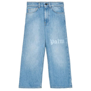 Pantalone in denim con logo stampato PBYB009S26DEN001 /50 PALM ANGELS 