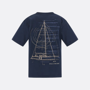 T-shirt con stampa dietro WOM00G LAA54 /42370 PAUL & SHARK 