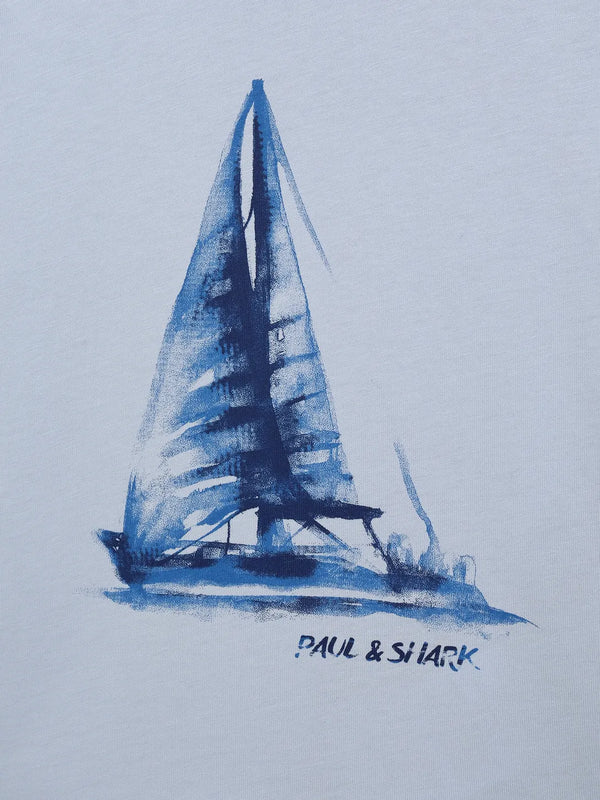 T-shirt con stampa WOM00H LAA54 /40452 PAUL & SHARK 