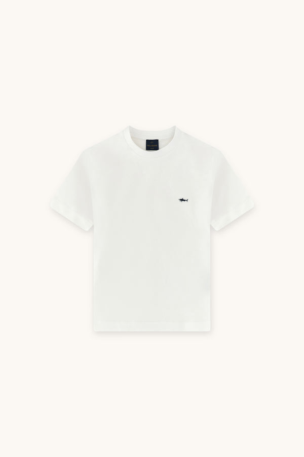 T-shirt con logo ricamato WUM004 LAA54 /10101 PAUL & SHARK 