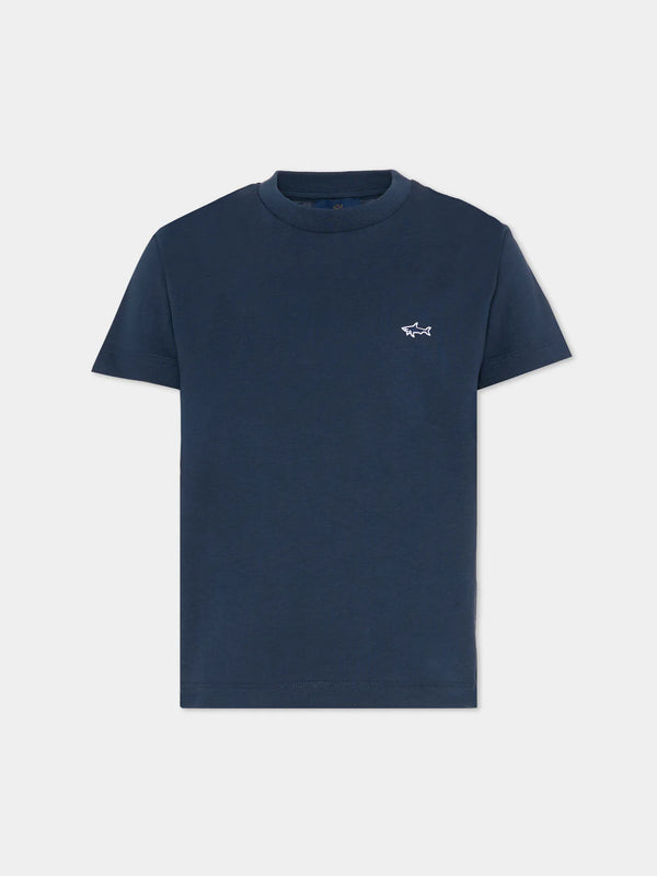 T-shirt con logo ricamato WUM004 LAA54 /42370 PAUL & SHARK 