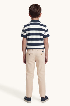 Polo in piqué di cotone con motivo a righe WUM00B LEB04 /80161 PAUL & SHARK 