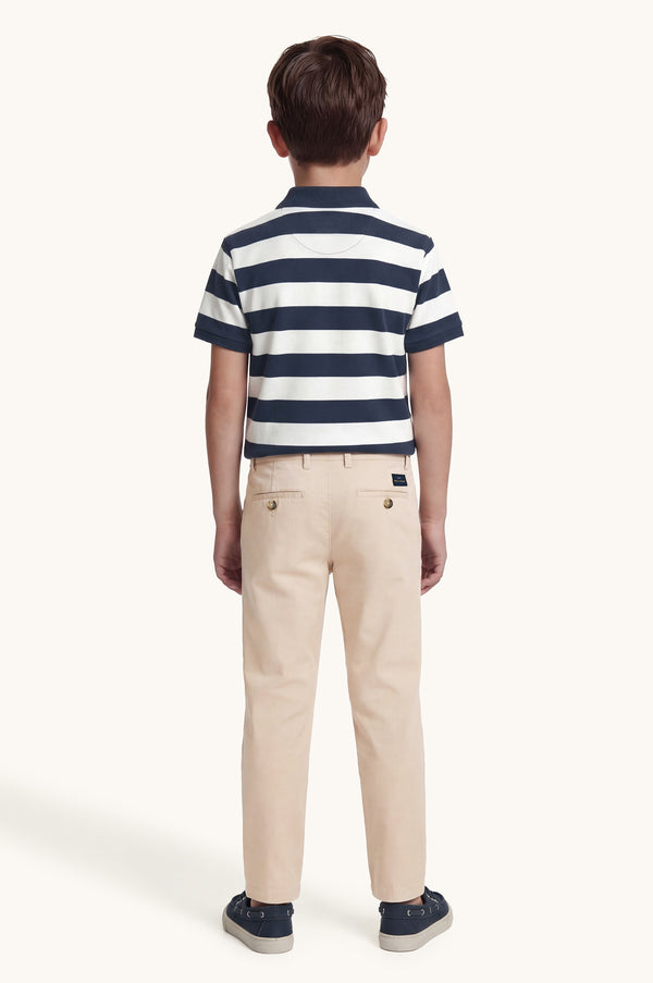 Polo in piqué di cotone con motivo a righe WUM00B LEB04 /80161 PAUL & SHARK 