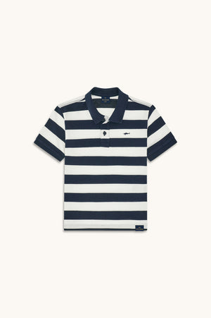 Polo in piqué di cotone con motivo a righe WUM00B LEB04 /80161 PAUL & SHARK 
