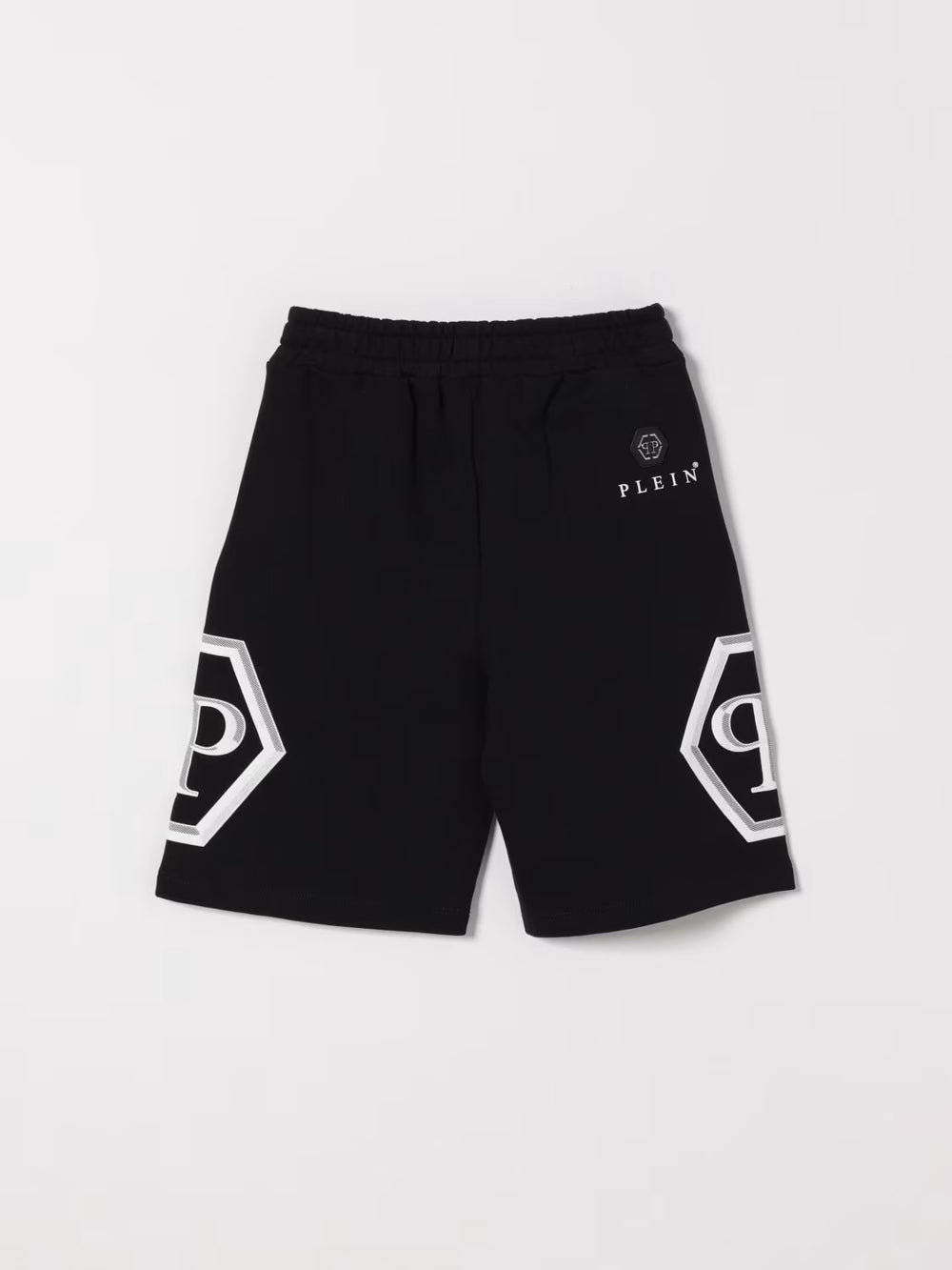Shorts in cotone con logo Philipp Plein S6PHJBBE140 /110 PHILIPP PLEIN JUNIOR 