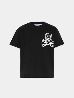 T-shirt con stampa e logo in mettallo S6PHJBTH045 /110 PHILIPP PLEIN JUNIOR 