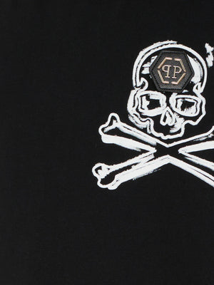 T-shirt con stampa e logo in mettallo S6PHJBTH045 /110 PHILIPP PLEIN JUNIOR 