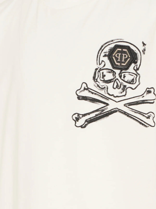 T-shirt con stampa e logo in metallo S6PHJBTH045 /2 PHILIPP PLEIN JUNIOR 