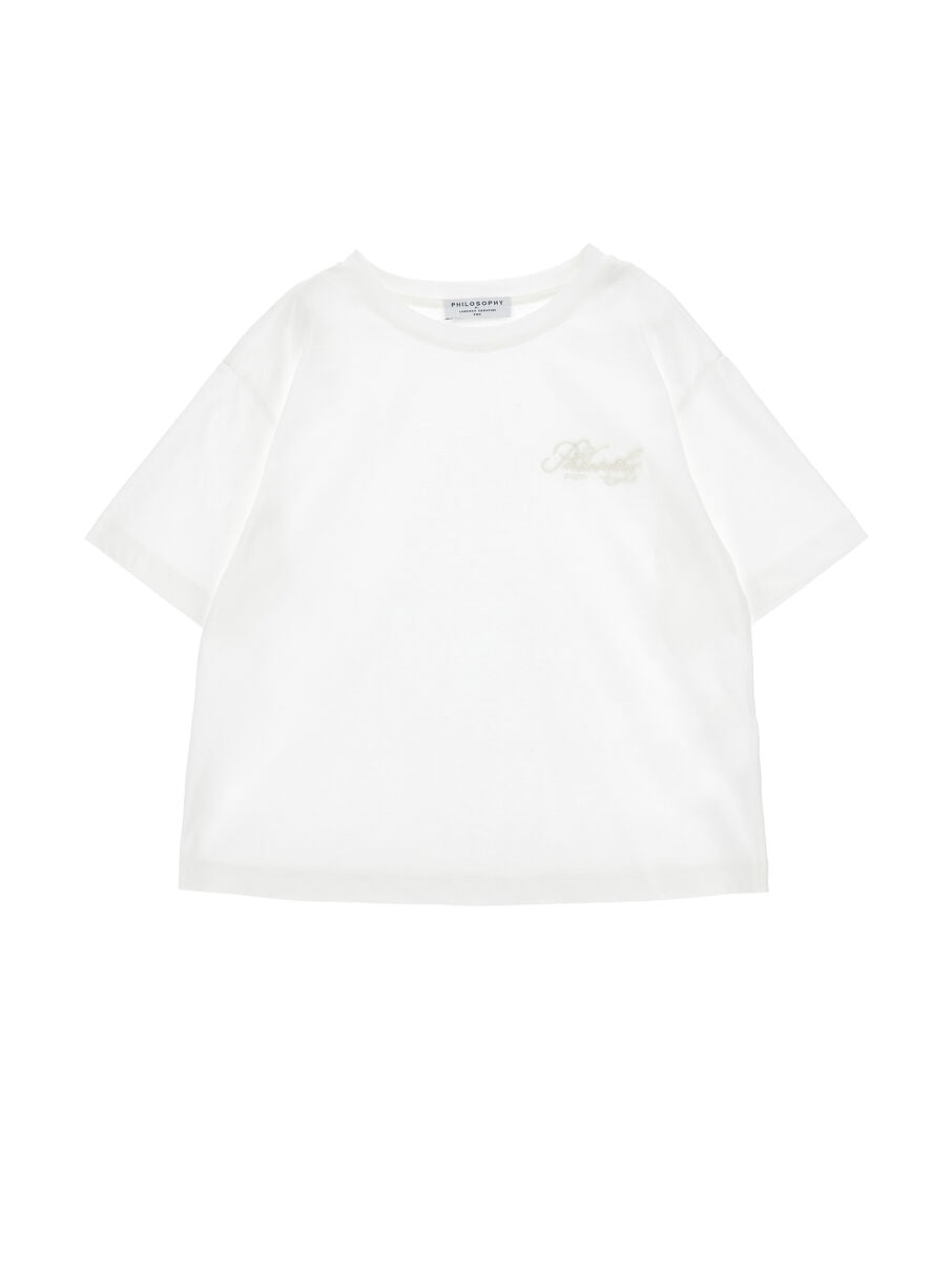 T-shirt ricamo scritta I1G609 7206 /1 PHILOSOPHY KIDS 