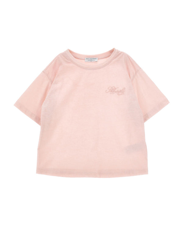 T-shirt ricamo scritta I1G609 7206 /94 PHILOSOPHY KIDS 