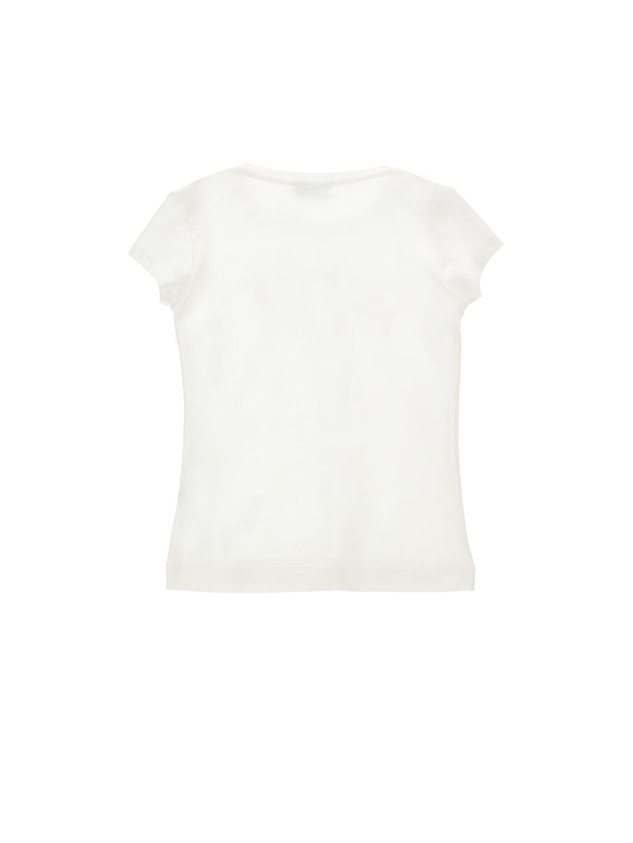 T-shirt logo e fiorellini I1G613 7201 /1 PHILOSOPHY KIDS 