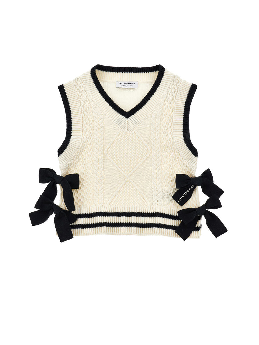 Gilet con fiocchi I9G306 7034 /150 PHILOSOPHY KIDS 