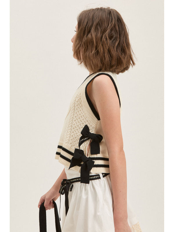 Gilet con fiocchi I9G306 7034 /150 PHILOSOPHY KIDS 