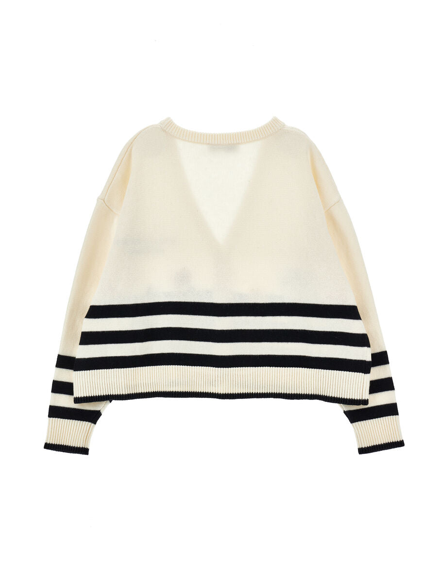 Cardigan righe fiori I9G802 7034 /150 PHILOSOPHY KIDS 