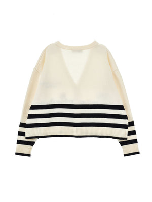 Cardigan righe fiori I9G802 7034 /150 PHILOSOPHY KIDS 