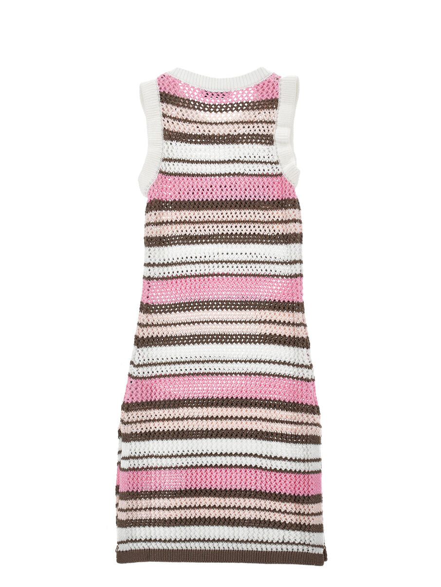 Vestito a righe con logo Philosophy I9G906 7030 /390 PHILOSOPHY KIDS 
