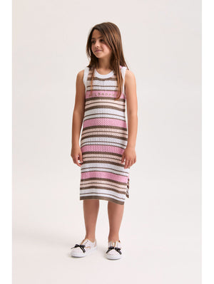Vestito a righe con logo Philosophy I9G906 7030 /390 PHILOSOPHY KIDS 