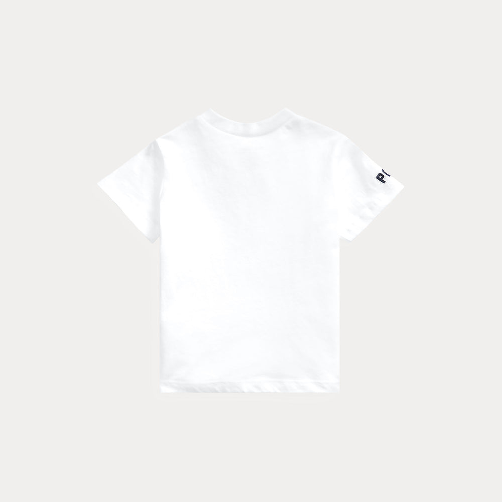 T-shirt in jersey di cotone con l'orso polo 320844731 /001 POLO RALPH LAUREN 