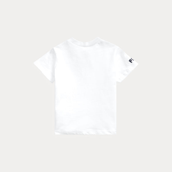 T-shirt in jersey di cotone con l'orso polo 320844731 /001 POLO RALPH LAUREN 