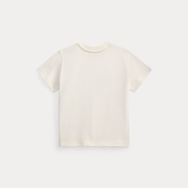 T-shirt in jersey di cotone con l'orso polo 320A12428 /002 POLO RALPH LAUREN 