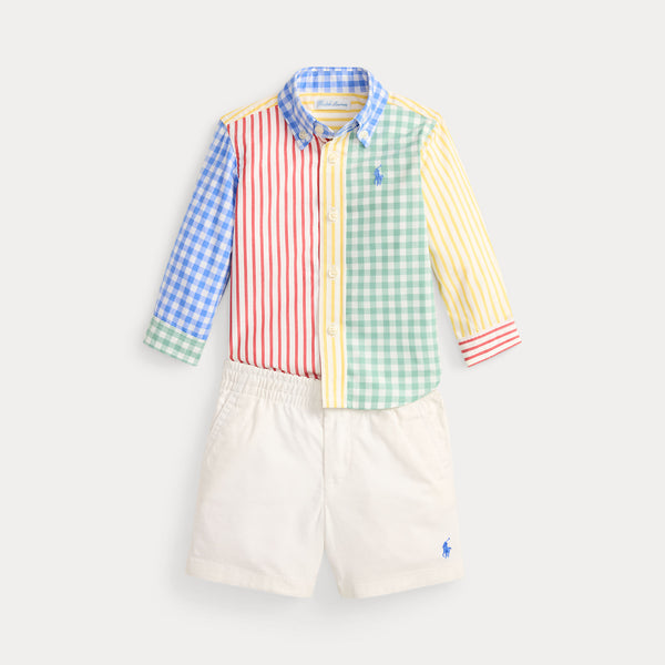 Camicia popeline fun e pantaloncini flex abrasion 320B14059 /001 POLO RALPH LAUREN 