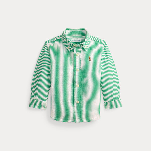 Camicia seersucker in cotone a righe 320B23251 /001 POLO RALPH LAUREN 