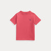 T-shirt in jersey di cotone con scollo a girocollo