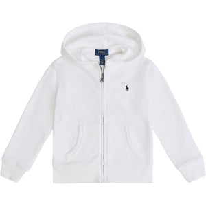 Felpa con cappuccio e zip intera in french terry 322964134 /001 POLO RALPH LAUREN 