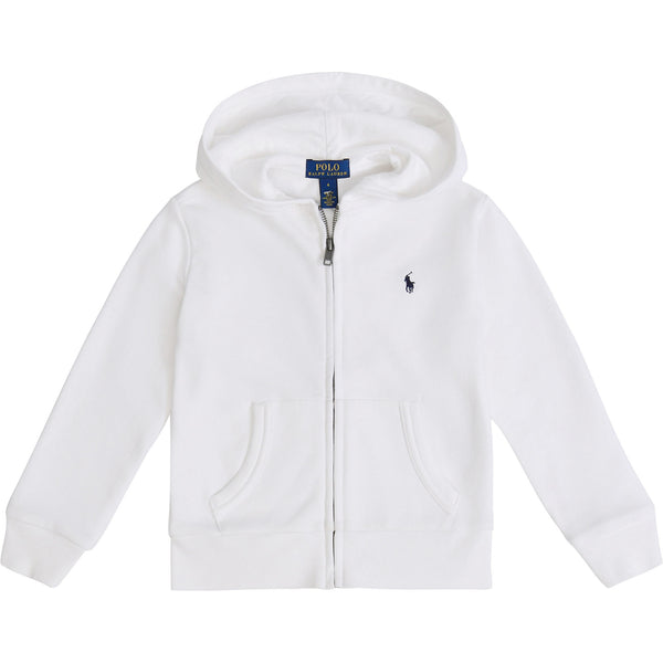 Felpa con cappuccio e zip intera in french terry 322964134 /001 POLO RALPH LAUREN 