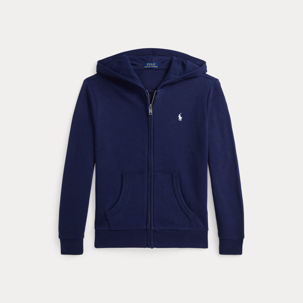 Felpa con cappuccio e zip intera in french terry 322964134 /002 POLO RALPH LAUREN 