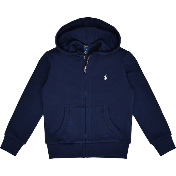 Felpa con cappuccio e zip intera in french terry 322964134 /002 POLO RALPH LAUREN 