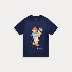 T-shirt in jersey di cotone con l'orso polo 322A12428 /001 POLO RALPH LAUREN 