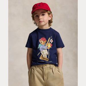 T-shirt in jersey di cotone con l'orso polo 322A12428 /001 POLO RALPH LAUREN 