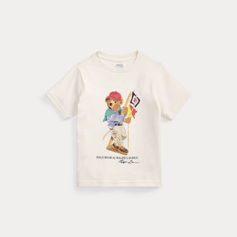 T-shirt in jersey di cotone con l'orso polo 322A12428 /002 POLO RALPH LAUREN 