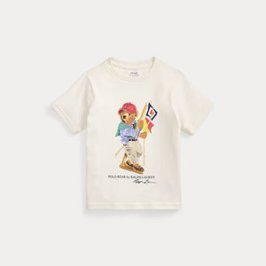 T-shirt in jersey di cotone con l'orso polo 322A12428 /002 POLO RALPH LAUREN 