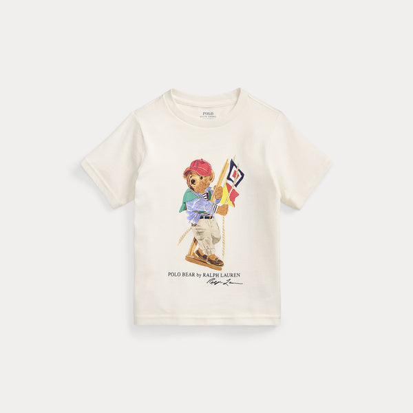 T-shirt in jersey di cotone con l'orso polo 322A12428 /002 POLO RALPH LAUREN 