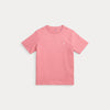 T-shirt in jersey di cotone con scollo a girocollo